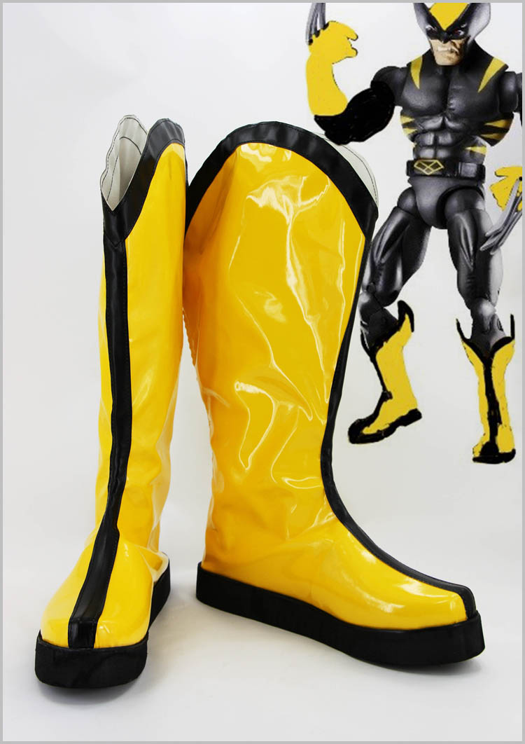 ★X-Men Wolverine コスプレブーツ 靴 イエロー cosplay 変装 仮装 豪華/華麗/高品質 サイズオーダー ハロウイン